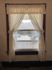 White ivory curtains for sale  Shipping to Ireland