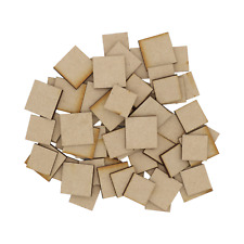 Quadrados de madeira corte a laser MDF enfeites em branco artesanato decorações formas 3mm comprar usado  Enviando para Brazil