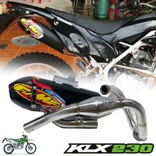 FULL STANLESS STEEL BLACK EXHAUST MUFFLER CARBON TIP PIPE FIT KAWASAKI KLX230 for sale  Shipping to South Africa