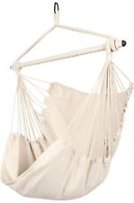Highwild Hanging Rope Hammock Chair Swing Seat Up To 500lbs - Beige, used for sale  Shipping to South Africa