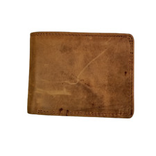 Carteira bifold masculina de couro caçador desgastado com bolsa de moedas de vários bolsos e identificação comprar usado  Enviando para Brazil