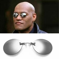 Clip On Nose Glasses Round Rimless Matrix Morpheus Sunglasses Frameless Vintage for sale  Shipping to South Africa