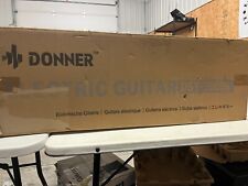 Guitarra eléctrica Donner DST-100B 39 pulgadas kit para principiantes cuerpo sólido tamaño completo negra segunda mano  Embacar hacia Mexico