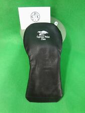 Cypress Point Club black leather driver headcover, scorecard & ball marker for sale  Shipping to South Africa
