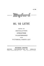 Myford ml10 lathe for sale  FALKIRK