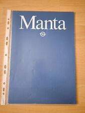 Opel Manta brochure "Blue #1" Opel for sale  Shipping to South Africa