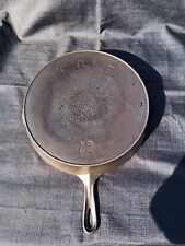Erie #12 Cast Iron Skillet Pre-Griswold for sale  Shipping to South Africa