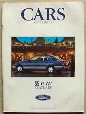 Folheto de vendas Ford Car Range setembro de 1989 #FA221/140 XR2 ESCORT XR3i Orion SIERRA comprar usado  Enviando para Brazil