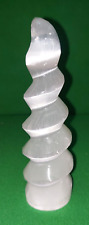 Unicorn Horn Selenite Sculpted Crystal Spiral 6.5"  -natural healing -Reiki for sale  Shipping to South Africa