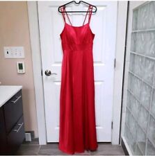 Vestido de noite My Michelle vermelho cetim sem mangas longo formal formatura júnior tamanho 9, usado comprar usado  Enviando para Brazil