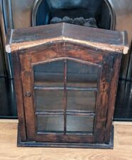 Vintage Wall Mount Solid Wood and Glass Curios Display Cabinet Freestanding  for sale  Shipping to South Africa