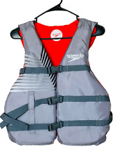 Speedo Life Jacket Vest Adult Universal Size Grey Skiing Wakeboarding Boating for sale  Shipping to South Africa