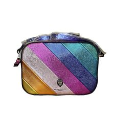Used, KURT GEIGER LONDON Kensington Rainbow Camera Stripe Crossbody Bag NEW for sale  Shipping to South Africa