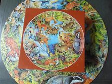WADDINGTONS 500 PIECE CIRCULAR JIGSAW PUZZLE "EUROPEAN MAMMALS" COMPLETE 1970'S for sale  Shipping to South Africa