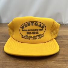 Chapéu caminhoneiro vintage Snapback década de 1990 novo sem etiquetas pintura folhada Westgas construção de soldagem comprar usado  Enviando para Brazil