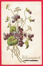 Cartolina rilievo fiori usato  Fossano