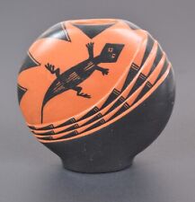 Jarrón de gecko de cerámica navajo de colección hecho a mano M. Chino Acoma Nuevo México, usado segunda mano  Embacar hacia Argentina