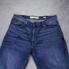 Jeans masculino Ariat M4 36x34 cintura baixa boot cut ocidental lavagem média trabalho, usado comprar usado  Enviando para Brazil