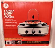 ge 3 crock round slow cooker for sale  Kansas City