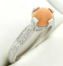 Used, CONCH PEARL PEACH PINK PLATINUM DIAMOND RING NEW  for sale  Shipping to Canada