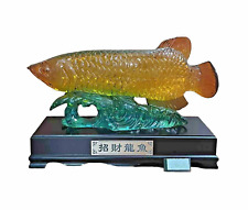 Usado, Arowana Fish Golden Dragon Lucky Showpiece decoração de exibição 15x10x6 madeira Feng Shui comprar usado  Enviando para Brazil