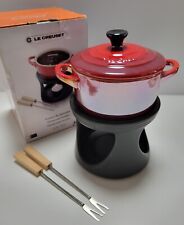 Mini conjunto de fondue Le Creuset para chocolate 8 oz grés vermelho cerise comprar usado  Enviando para Brazil