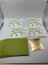 Papyrus Green Branches with Leaves Thank You Blank Notecards Greeting Cards Lot for sale  Shipping to South Africa