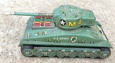 Vintage Taiyo Mark M 4 US Army Military War Tank Battery Operated Tin Toy Toy243 for sale  Shipping to South Africa