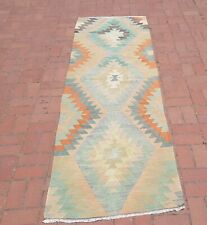 3 x 9 alfombras pasteles turcas Kilim runner, alfombra anatolia runner, alfombra boho runner segunda mano  Embacar hacia Argentina