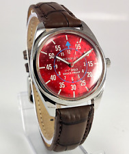 Relógio de pulso masculino Benrus mostrador vermelho 17 joias à prova de choque corda manual ST96 comprar usado  Enviando para Brazil