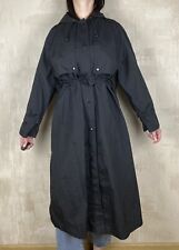 Dannimac Vintage Black Nylon Hooded Belted Lightweight Coat Women's Trench S/M for sale  Shipping to South Africa
