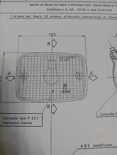 Scheda omologazione faro usato  Brescia