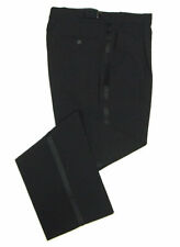 NEW SIZES MENS/BOYS BLACK EVENING DINNER SATIN STRIPE TUXEDO TROUSERS 28-70" for sale  Shipping to South Africa