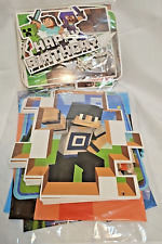 Itens de festa de aniversário Minecraft - pano de fundo, banners, enfeites de bolo/cupcake, mais comprar usado  Enviando para Brazil