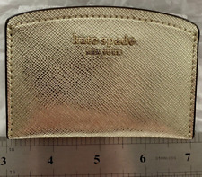 Carteira Kate Spade New York Card Case Gold Saffiano NOVA K4503, usado comprar usado  Enviando para Brazil