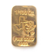1/ 100 oz Gold Bar TGR TEXAS 999.9 Bullion Ingot for sale  Houston