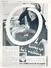 RONEO Office Duplicating Machine ADVERT #3 Vintage Original 1939 Print Ad 685/68, used for sale  Shipping to South Africa