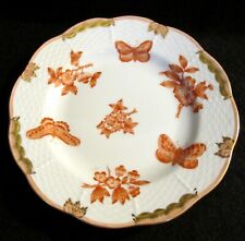 BEAUTIFUL HEREND FORTUNA RUST 6 1/2" BREAD PLATE for sale  Shipping to South Africa
