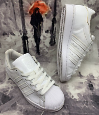 Usado, Zapatillas Adidas Youth Superstar J 2021 top bajo FV3285 blancas usadas talla 7 años segunda mano  Embacar hacia Argentina