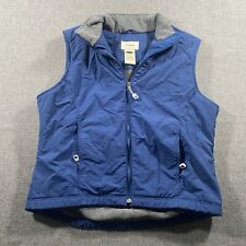 LL Bean Womens Fleece Full-Zip Nylon Vest Size Large Blue Hiking Outdoor for sale  Shipping to South Africa