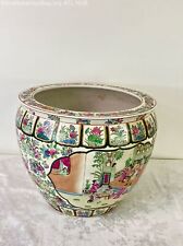 16" WIDE X 13.5" TALL ROYAL CHINA HANDPAINTED PORCELAIN KOI POND VASE PLANTER for sale  Shipping to South Africa