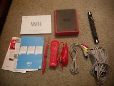 Nintendo Wii Mini Console RVL-201 Red Gaming Console Tested w/ Controller Cords for sale  Shipping to South Africa