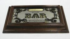 Vintage Private Bar - ABERTO 24 HORAS - Espelhado - Placa emoldurada de madeira 18"x11 personalizada comprar usado  Enviando para Brazil