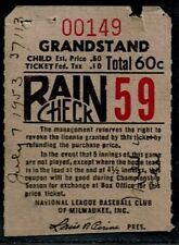 1953 baseball ticket for sale  Pomona