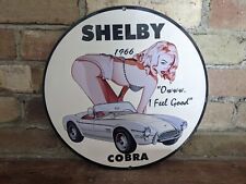 Placa de porcelana vintage 1966 Ford Motor Company Shelby Cobra concessionária 12" comprar usado  Enviando para Brazil