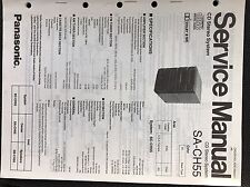 Original Technics Model SA-CH55 CD Stereo System Service Manual for sale  Canada