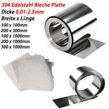 Edelstahl 304 Quadrat Blech Platte Flachstahl Streifen 100-300mm Dick 0.01~2.5mm gebraucht kaufen  Versand nach Switzerland