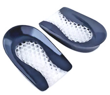 2-pair gel heel cups silicone honeycomb foot pads feet shoe inserts shock absorb for sale  Shipping to South Africa