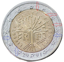 Moneda de euro FRANCIA - defecto. 2 euros 2001. #047 segunda mano  Embacar hacia Argentina