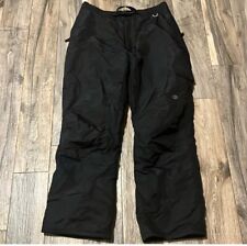 SLALOM Ski Snow Cargo Insulated Pants Men's Size XL Black Snap Button Belted Zip, used for sale  Shipping to South Africa